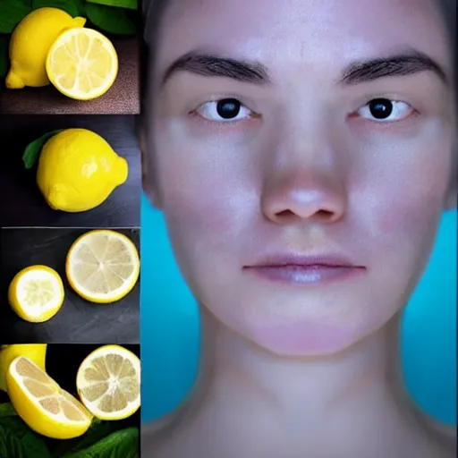 Prompt: “ lemon skin woman face”