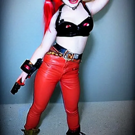 Prompt: Harley quinn as a midget