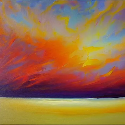 Image similar to expressive oil painting of the sky with purple and red colors, h - 1 0 2 4