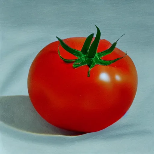 Prompt: realistic glass, tomato form