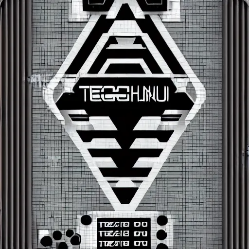 Prompt: techno poster in style of eric hu, y 2 k, brutalism, acid, techno