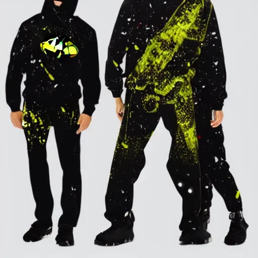 Image similar to die cut sticker, batman breakdancing in techwear splatter paint