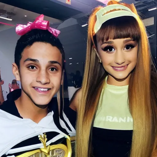 Prompt: ariana grande as a poggers champion