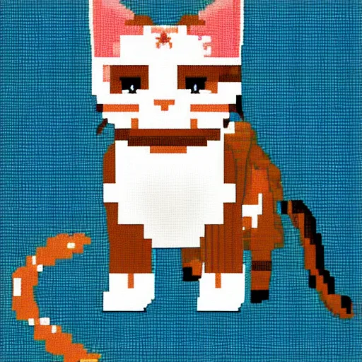 Image similar to 2d pixel art of a cat, full body, no background, lowres