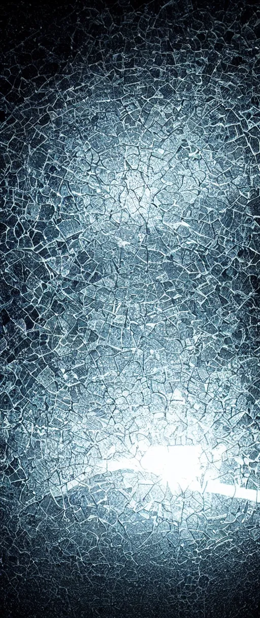 Prompt: ultra realistic transparent cracked glass next to space, caustic lighting, dramatic lighting, trending on Artstation, 8k resolution, god rays