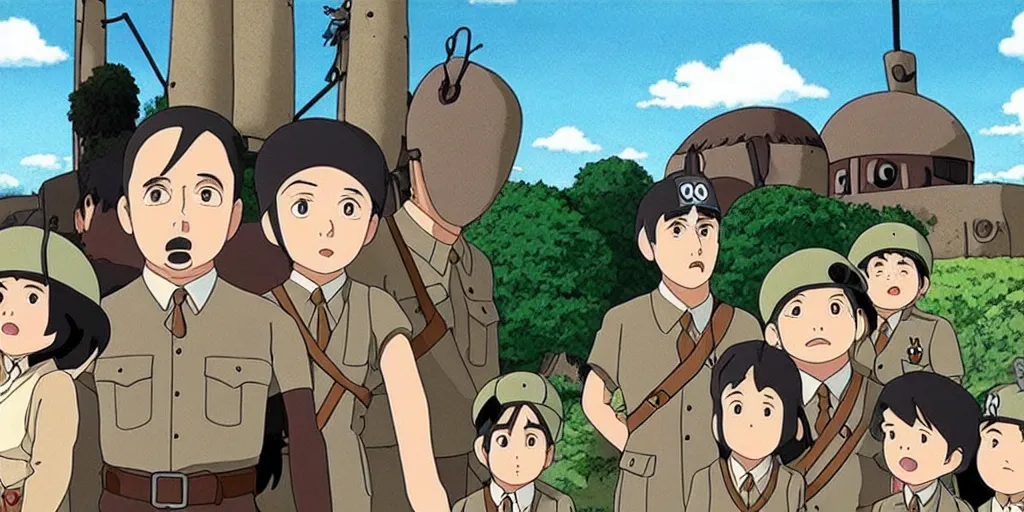 Prompt: hitler studio ghibli