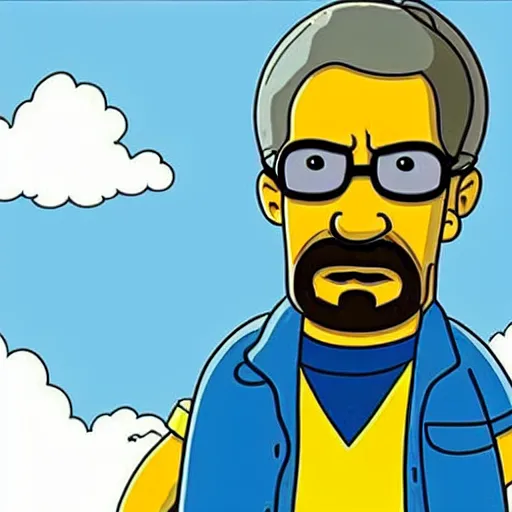 Prompt: “walter white in the simpsons”