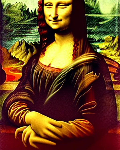 Monalisa with Cat Graphic · Creative Fabrica