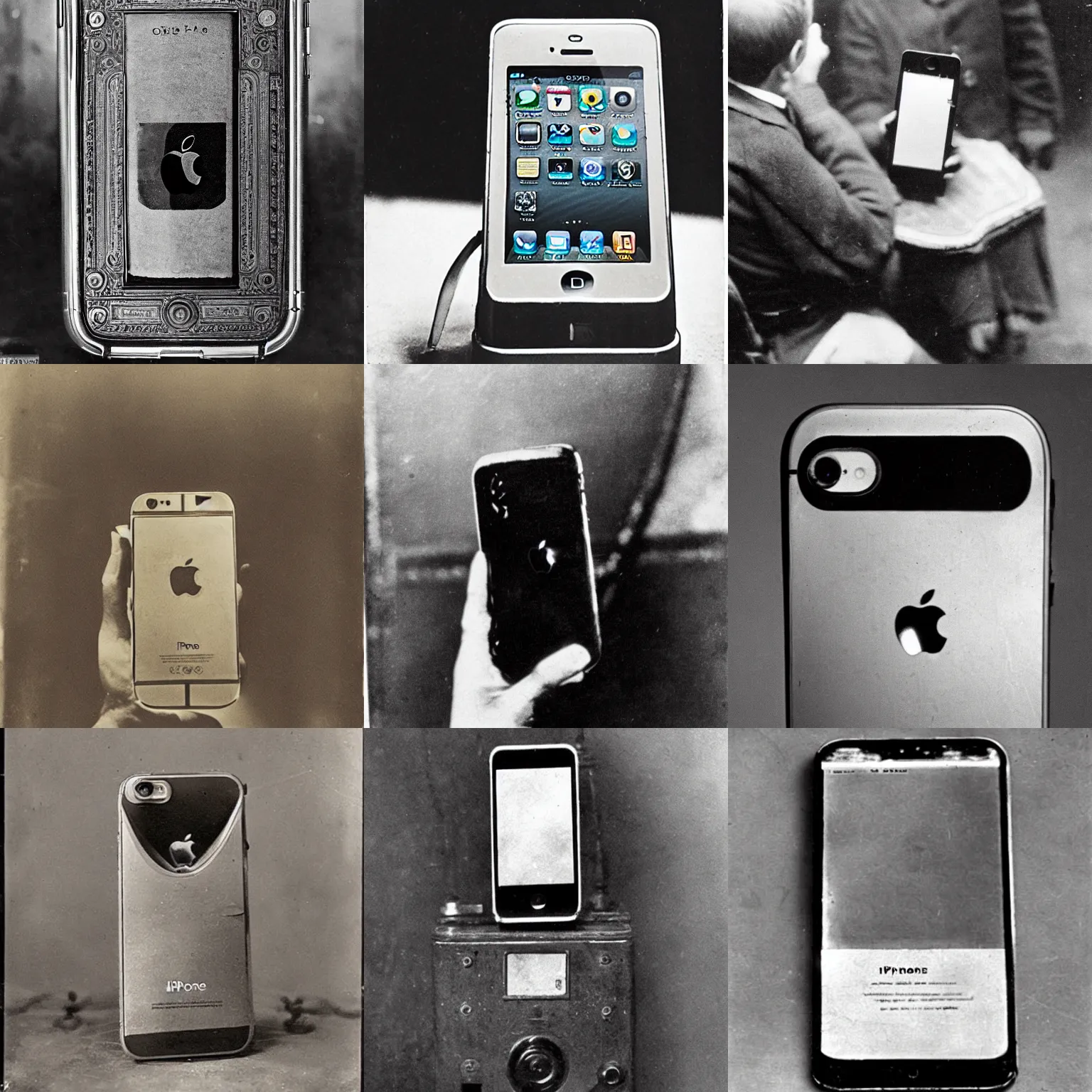 Prompt: picture of an iphone from the year [ 1 9 1 0 ]