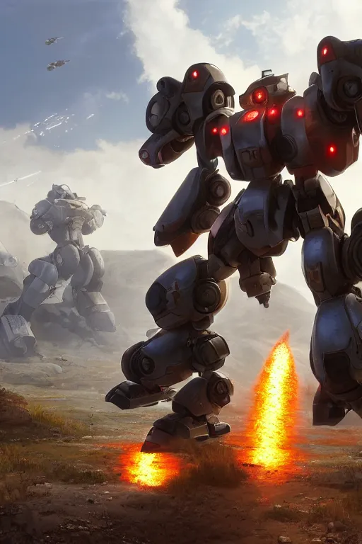 Image similar to mechwarrior 5 : mercenaries mech megaman transformer robot boss tank engine game octane render, 4 k, hd 2 0 2 2 3 d cgi rtx hdr style chrome reflexion glow fanart, global illumination ray tracing hdr fanart arstation by ian pesty by jesper ejsing pixar and disney unreal zbrush central hardmesh