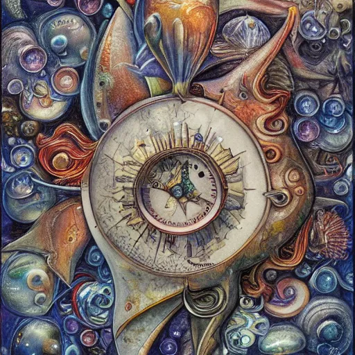 Prompt: detailed and sharp piscesthe fishes artistic zodiac artwork, mystic style, detailed, 8 k, detailed, symmetrical, by brian froud