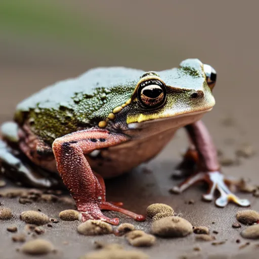 Image similar to desert rain frog running for president, 8 k