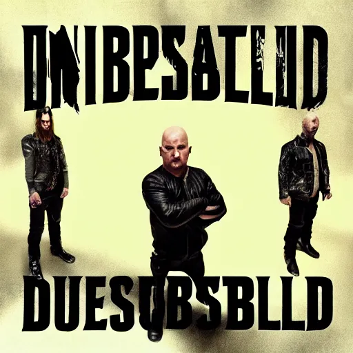 Prompt: indestructible by disturbed album cover but its soup