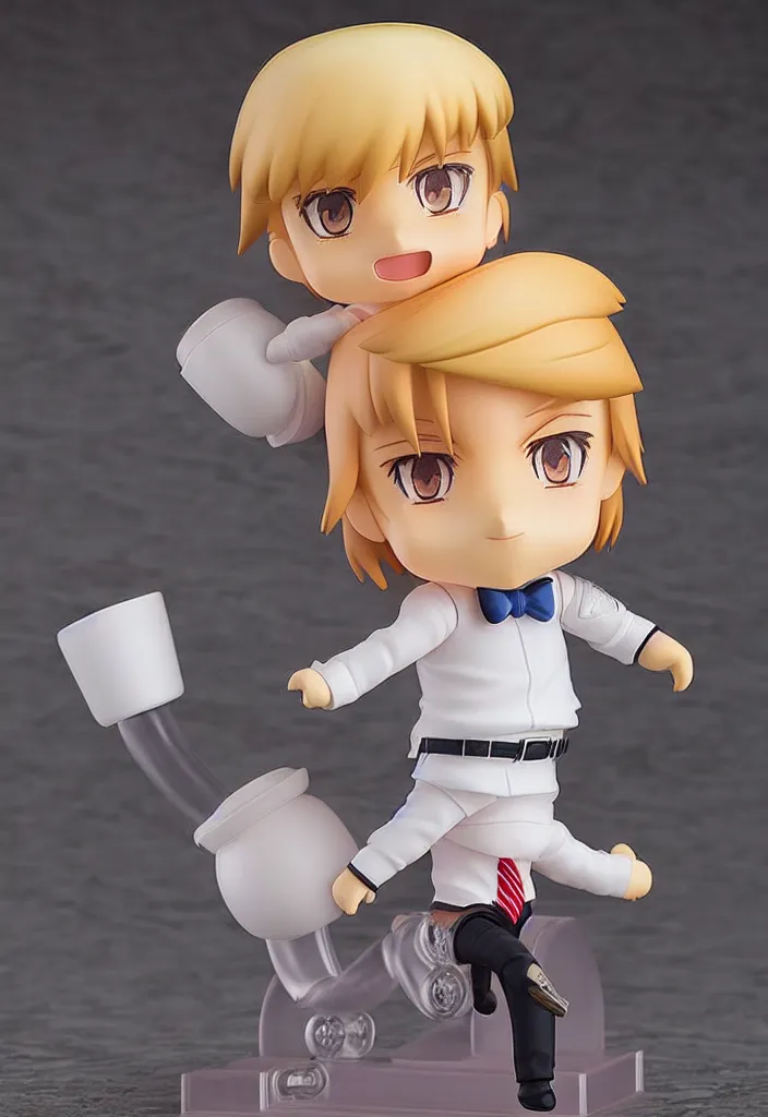 Image similar to Anime Nendoroid Figurine of Donald Trump, Product Photo