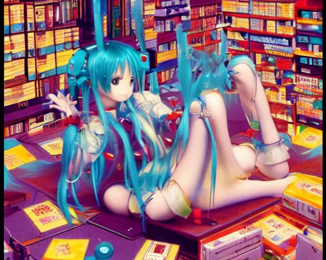 Image similar to fractal hatsune miku playing tetris, romance novel cover, cookbook photo, in 1 9 9 5, y 2 k cybercore, industrial photography, still from a ridley scott movie