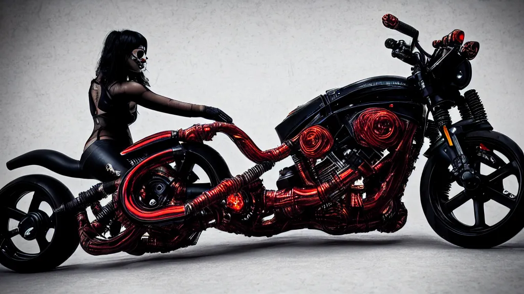 Image similar to cyberpunk harley davidson motorcycle