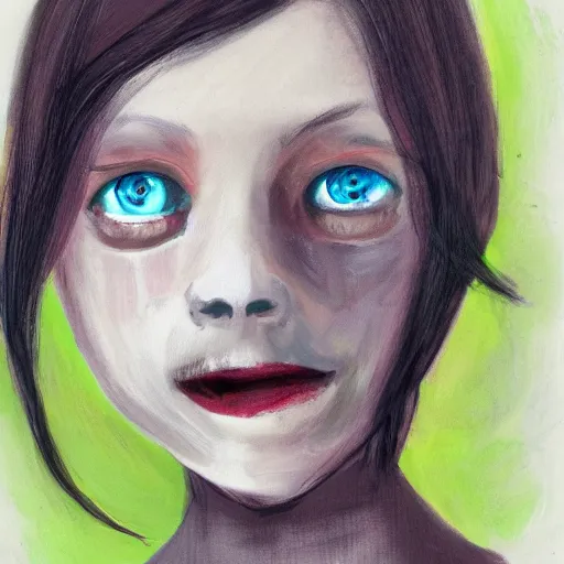 Prompt: portrait of a creepy girl