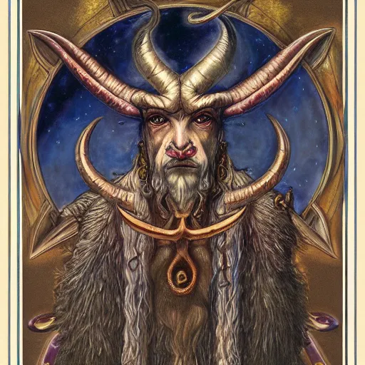 Prompt: portrait of aries zodiac artwork, mystic occult style, detailed, 8 k, symmetrical, by brian froud