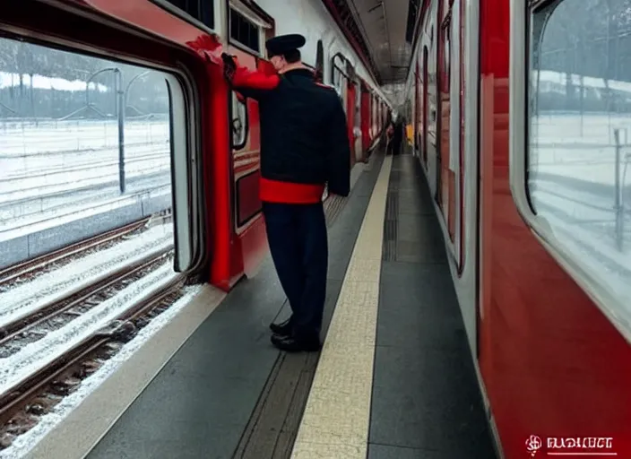 Image similar to train driver of the Russian Railways