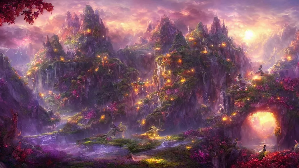 a beautiful fantasy dream world, trending on