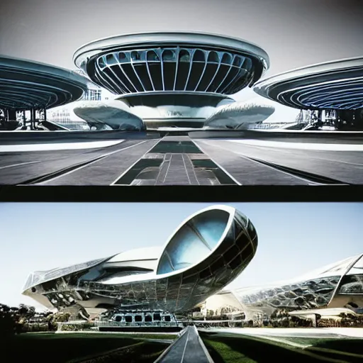 Image similar to futuristic building by buckminster fuller and syd mead, intricate contemporary architecture, photo journalism, photography, cinematic, national geographic photoshoot