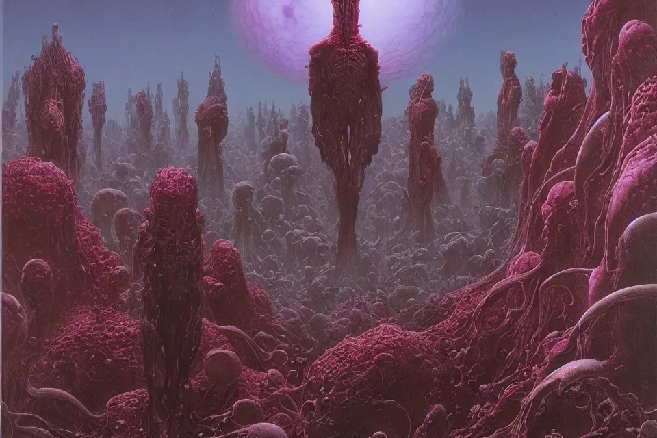 Image similar to otherworlds, wayne barlowe.