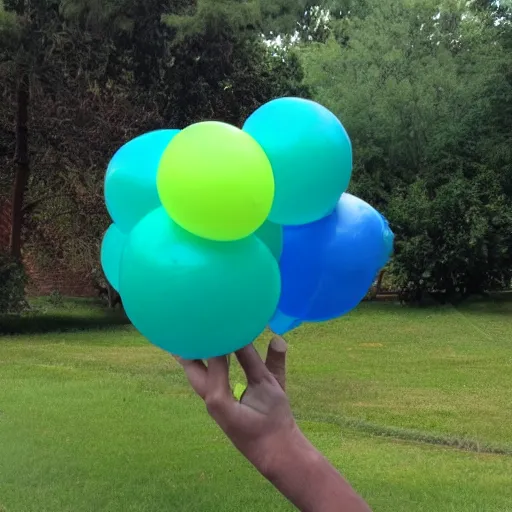 Prompt: emu made of balloons