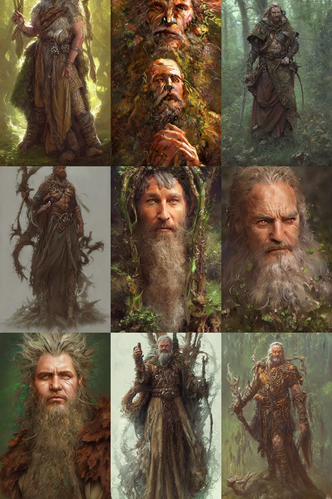 Image similar to Nature druid, character portrait by Donato Giancola, Craig Mullins, digital art, trending on artstation