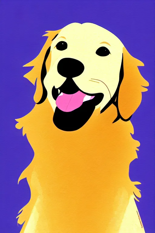 Prompt: golden retriever, disney style, sharp lines, high detail