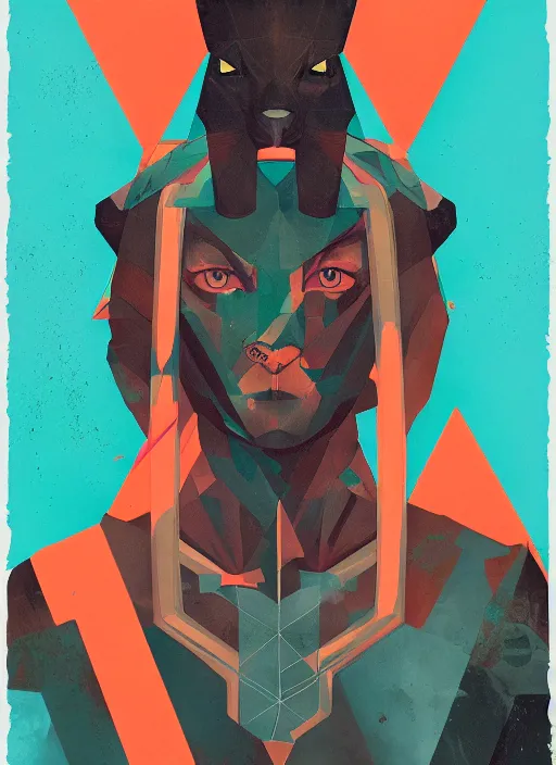 Prompt: symmetry!! portrait of a panther warrior by sachin teng, organic, cables, matte painting, geometric shapes, colurful, hard edges! graffiti, street art