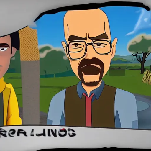 Image similar to breaking bad as a disney animation 4 k quality super realistic