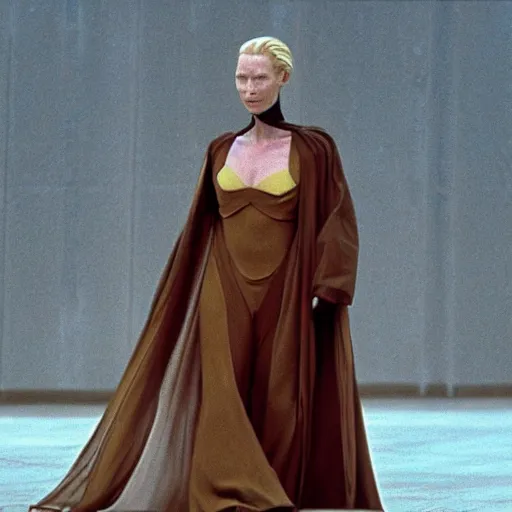 Image similar to tilda swinton as a bene gesserit from dune