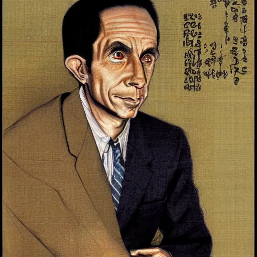 Image similar to anime joseph goebbels by hasui kawase by richard schmid