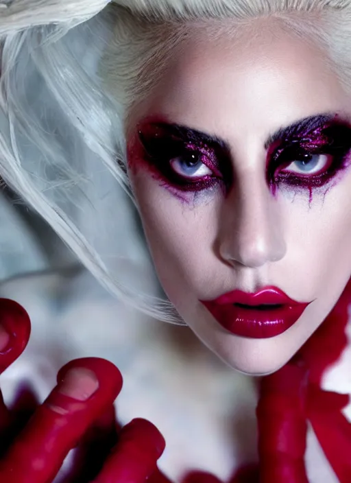 Image similar to lady gaga by nick knight, born this way, born this way album, red weapon 8 k s 3 5, cooke anamorphic / i lenses, highly detailed, cinematic lighting