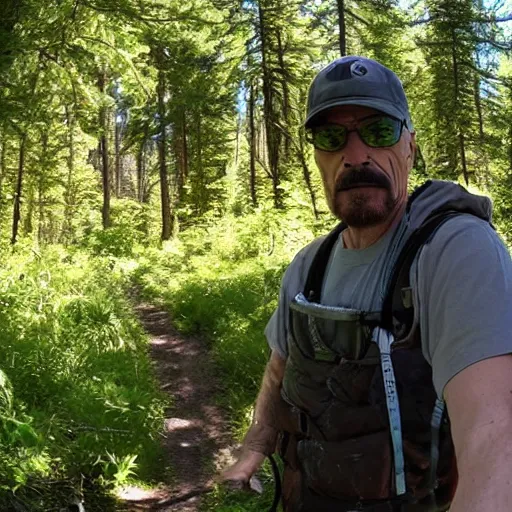 Prompt: walter white trail cam footage