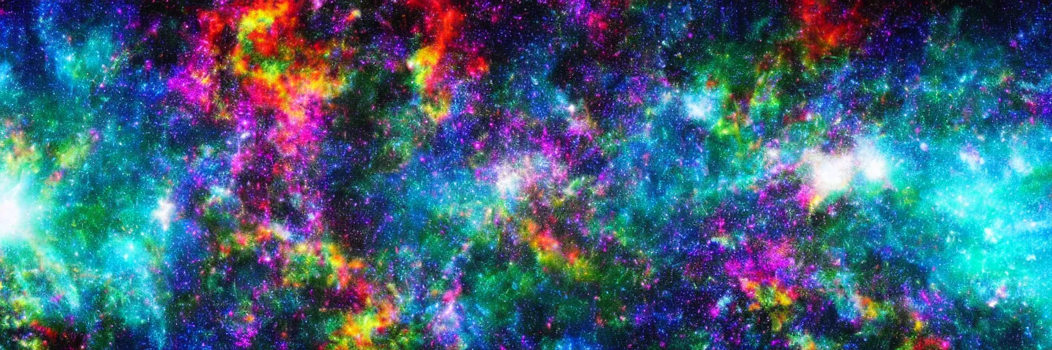 Image similar to Extremely vivid and colourful photo of space