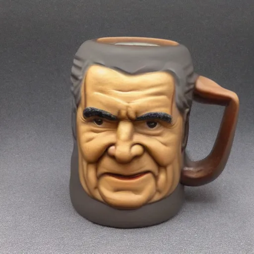 Image similar to richard nixon tiki mug