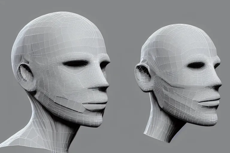 Prompt: side view of 3d biomechanic skin cells as geometric shapes, cells made from machinery, 3d Unreal Engine, render