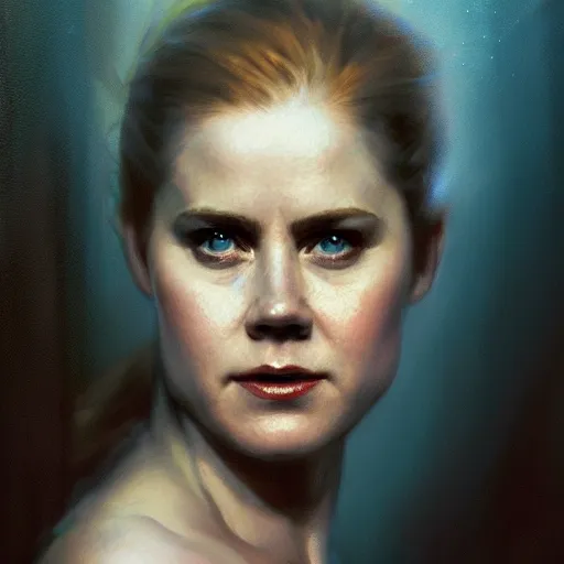 Image similar to amy adams, hyperrealistic portrait, bladerunner street, art of elysium by jeremy mann and alphonse mucha, fantasy art, photo realistic, dynamic lighting, artstation, poster, volumetric lighting, very detailed face, 4 k, award winning