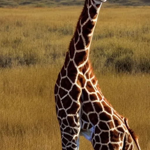 Image similar to cat giraffe hybrid bold natural colors national geographic photography, masterpiece, full shot