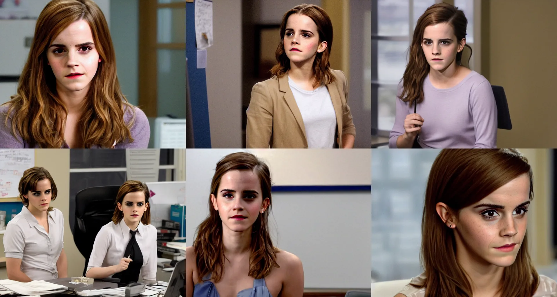 Prompt: Emma Watson in The Office show