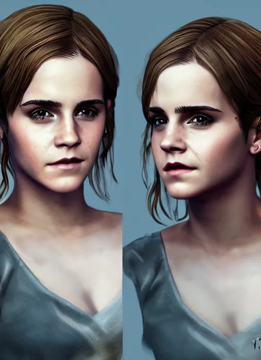 Image similar to highly detailed portrait of emma watson gta 5 art, unreal engine, hot, fantasy art by stephen bliss