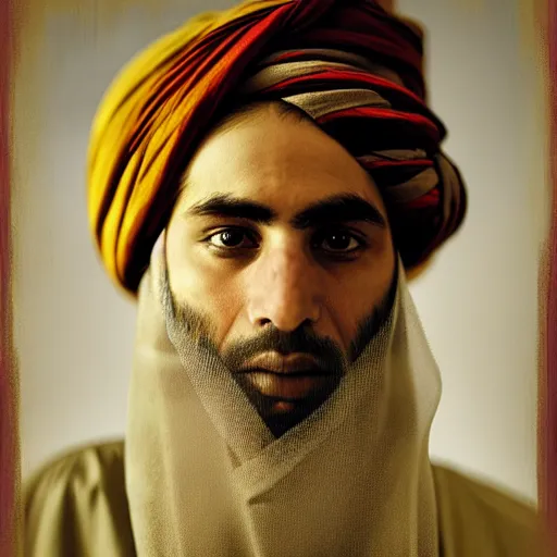 Image similar to taliban, painting by emanuele dascanio and robin eley