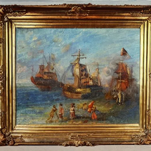 Image similar to a beautiful symphony, impressionist oil painting, 17th century