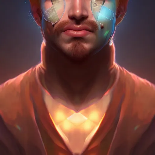 Prompt: Epistemology as an attractive man, 4k digital character design by Artgerm, WLOP, beeple, Hi-Fructose, James Jean, Andrei Riabovitchev, Marc Simonetti, yoshitaka Amano, Artstation, CGsociety