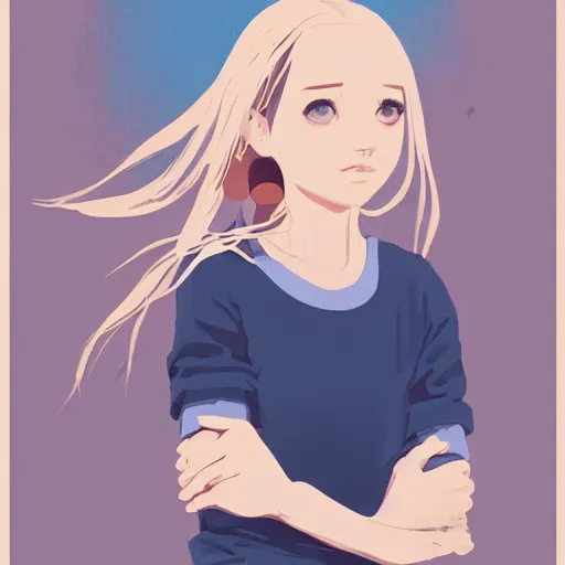 Image similar to urban Amanda Bynes girl in tattered clothes on Tv, dark blue long shirt, muted All That logo, matter held against gravity, pastel colors, ornate, profound religious statement cute smile, Krav Maga, anti-art, elegant, drift into a pick in the NBA, by Ilya Kuvshinov, by Studio Ghibli