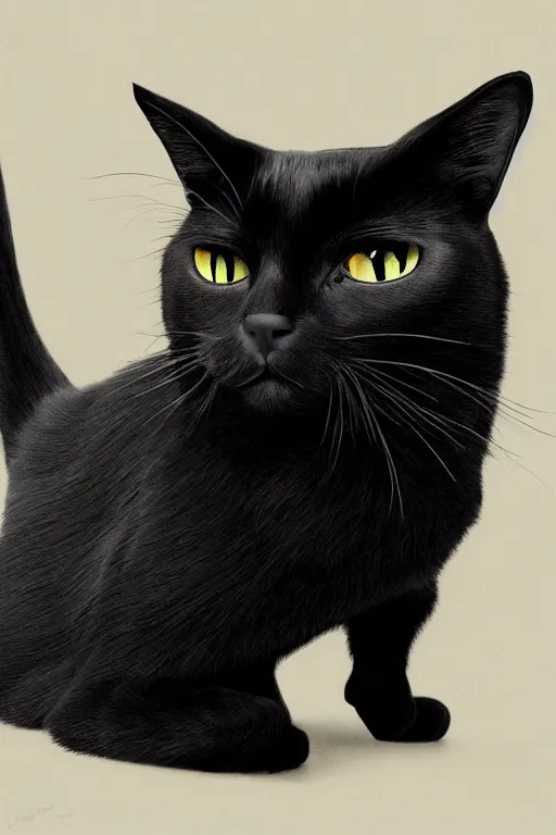 Image similar to a black cat wearing a tuxedo, portait, photo, profile, picture, hyperrealistic, concept art, digital art