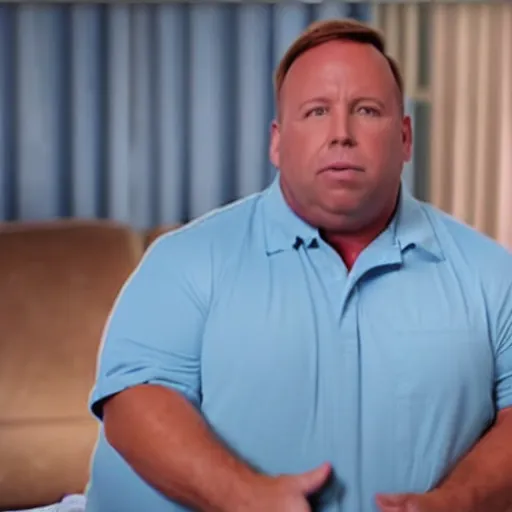 Image similar to screengrab of overweight alex jones on my 6 0 0 - lb life