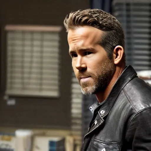 Image similar to Ryan Reynolds in Sons of anarchy very detail4K quality super realistic