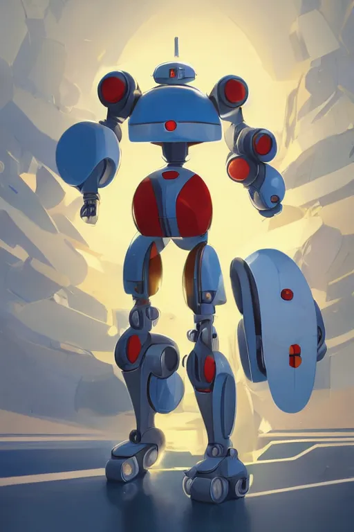 Image similar to metabots medabots medarotto medarot robot minimalist comics, behance hd by jesper ejsing, by rhads, makoto shinkai and lois van baarle, ilya kuvshinov, rossdraws global illumination ray tracing hdr radiating a glowing aura